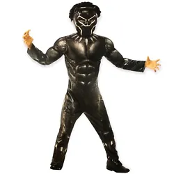 Marvel Avengers Black Panther Halloween Costume Disney Dress Up Boys Small 4-6.