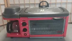 AMERICANA 3-in-1  STATION #EBK-1782R COFFEE-TOASTER-W/OVEN & GRILL. Pre-owned.