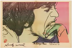 Pop Art Warhol Mick Jagger Haring Basquiat. Andy Warhol: Original Rolling Stones Hand Signed Interview magazine insert....