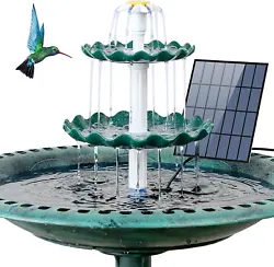 【Bird Bath Set】3.5W solar fountain with 3 tiered bird bath, combo set for bird bath, easy to assemble and clean up....