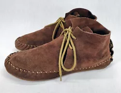 Aldo Brown Leather Moccasins Booties Womens 8. Lace-up. 3.5