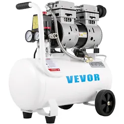 Why Choose VEVOR?. 25 L/6.6 Gallon Air Compressor. 6.6 Gallon Air Compressor. The oilless air compressor features a 60...