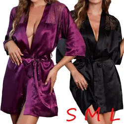 It will make you more elegant and stunning. Every night, when you wear our this FKYBDSM lace slick bathrobe pajamas...