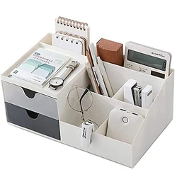 Premium Quality - The desk organizer is made of high quality PP. The smooth surface and non-sharp edges ensure safey...