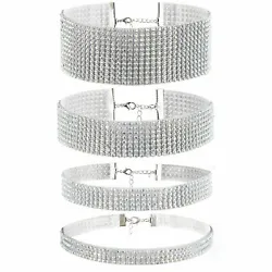   Descriptions:     Material:Alloy +Resin+Rhinestone Weight(Approx):51g(1.82oz) Color: White These chokers are...
