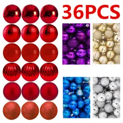【MULTICOLOR TREE BALL】Xmas balls has four different surface material that will make your Christmas tree look more...