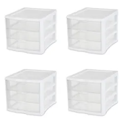 Clear drawers allow viewing of contents and accommodate a standard ream of 8 1/2