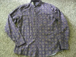 PURPLE PAISLEY-NWT. SLIM FIT SIZE 43/US 17. FABRIC 85% COTTON/15% SILK.