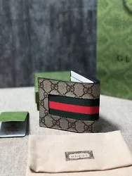Gucci box and Gucci dust bag included. Iconic green and red web detail.