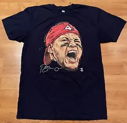 Yadier Molina Men’s Big Head T Shirt Size Large Navy Blue St Louis Cardinals. Sold as is and as shown in the photos...