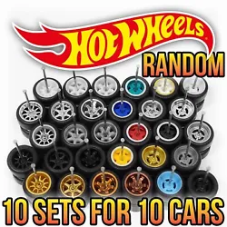 Easy to install Real Rider Wheels with rubber tires for Hot Wheels and 1/64 Scale Cars. 10 Sets for 10 cars, includes...
