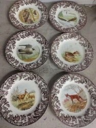 Made in England. includes 1 each birds of Prey( Falcon, hawk, eagle) + Deer, Red Fox and quail.