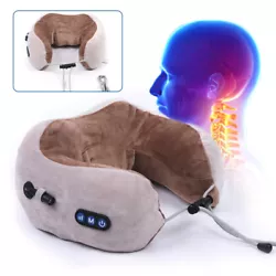 Shiatsu Neck Back Shoulder Massager Heat Deep Kneading Massage Pillow U-Shape US. It feels as if there are several...
