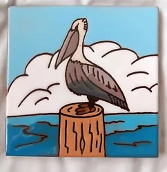 Fiesta Tile PELICAN TRIVET You are bidding on a Fiesta Tile of Arizona crafted in 1983. The bird is sitting atop a...