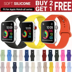 Sport Band Silicone iWatch Strap For Apple Watch 8 7 SE 6 5 4 38 /41/44/45/49mm. Silicone iWatch Band For Apple Watch...