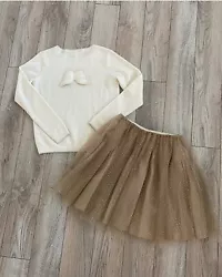 Marie Chantal Angel Wings Cashmere Sweater and Gold Tutu Tulle Skirt, size 10. Excellent condition Gorgeous setSmoke...