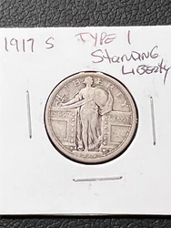 This is a nice 1917 S Type 1 Standing Liberty Quarter. YOU GRADE!