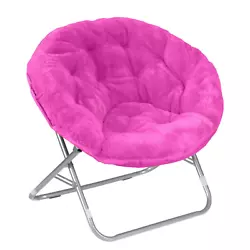 The chairs cushion is made from durable, plush 100 percent polyester upholstery. The faux-fur material is soft and...