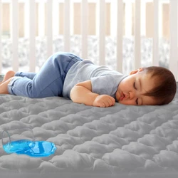 Crib Mattress Protector Absorbent & Noiseless Crib/Toddler Bed Mattress Fitted Sheets up to 9