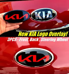 DO NOT RIP OFF OLD LOGO! JUST APPLY ON YOUR OLD LOGO! 3 pieces are sent for both the front and rear logo of your...