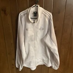 Adidas Mens Large Track Jacket NBA All Star Phoenix 2009 Full Zip White Gray. It does have some stains but not too bad....