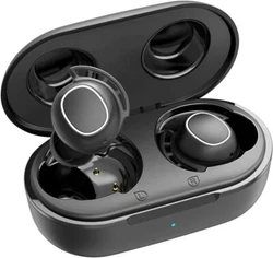 Compact charging case with type C charging port. Mono mode with either Left-earbud or Right-earbud. IPX7 Sweatproof.