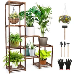 Multi-tiered Plant shelf is perfect for displaying your favorite flowers and plants, great decoration for both indoors...