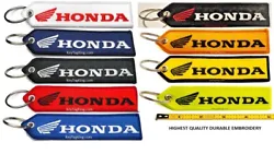 HONDA MOTORCYCLES Keychain, Highest Quality Double Sided Embroider Fabric, exclusive product ! Highest Quality Double...