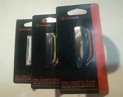 Blackweb Adjust Replacement Band, Steel Buckle for Fitbit Flex 2 1x White, 1x Yellow& Blue, 1x Orange & Blue Condition...