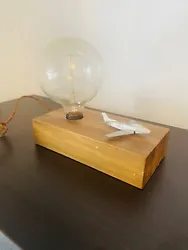 Rare Luke Hobbs Design Airplane Touch Lamp Light Wood Base Metal Airplane. Appears to be in excellent condition, it is...