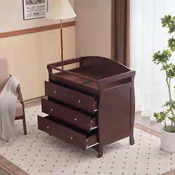 DURABLE & SAFE ST RUCTURE - This dresser with changing top is crafted from pine wood and quality MDF that it ensures...