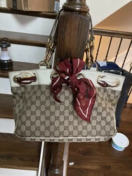 Gucci Positano Tote GG Canvas Small Brown. Condition is Pre-owned. Shipped with USPS Priority Mail. Authentic Please...