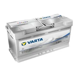 Batterie DUAL PURPOSE AGM 105Ah VARTA. • 800 Cycles. • Batterie conçue pour les camping-cars, caravanes, ou...