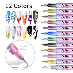 For drawing french nail art,flowers, patterns, etc. Shake the pen holder until the fulid is mixed. 1 Pc Nail Art Pen....