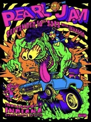 Pearl Jam Poster 09/10/23 Nobelsville Indiana Postponed Show. Shipped with USPS Ground Advantage.