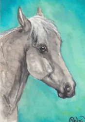 An original ACEO (art card) in watercolor on Strathmore Cold press paper. This is the ORIGINAL PAINTING! Painting...