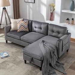 A perfect choice for small spaces, this sectional sofa is aesthetic and showcases a sleek modern look that will bring a...