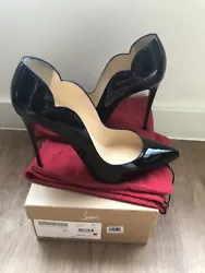 Christian Louboutin Heels 42 Hot Chick 100 Black Patent LeatherVery good condition. I bought and only wore them a few...