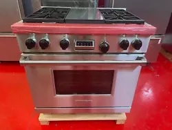 36” Wolf DF364G. Ft. Oven Capacity, Continuous Grates, Self-Clean, Dual Convection, 10 Cooking Modes, Infrared...