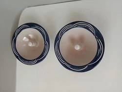 Set of 2 Original Apple Baker Baking Dishes / Christian Ridge Vintage Pottery.    A72