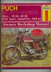 Covers Puch Sports Mopeds. Haynes Product Code. Detailed manual covering engine cycle & electrical repair. English Text.