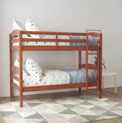 The Mainstays Wood Bunk Bed provides a sturdy, durable solution for small bedrooms. The youth bunk bed has a simple...