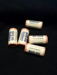 Could be Denver or Philadelphia minted coins as the rolls are un-opened. ONE UN-OPEN ROLL 25 COINS. Probably from mint...