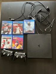 Sony PlayStation 4 Console - Black With Games. Everything works, will reset ps4 before shipping to you. Comes with:2...