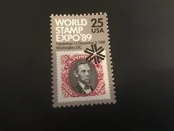 US Stamp Scott #2410 25c World Stamp Expo89 MNH. Shipped with USPS First Class Package... thanks for looking.. please...