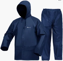 The ultra-lite Waterproof rain jacket with pants are made of 100% EVA. Ventilated cape design. Back vents for comfort....
