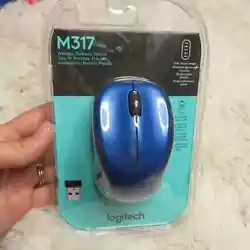 Logitech M317 Wireless Mouse With Unifying Receiver, Blue