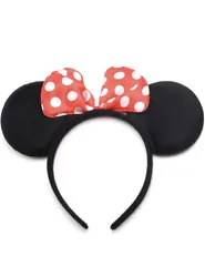 Minnie Mouse Ears - Red polka dot Bow Minnie Ears / Disney Party / Disney Ears.