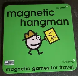 GoPlay Magnetic Hangman Travel Game fridgeplay Camping Beach Plane Train Car. Pre owned condition.  Ships free with...
