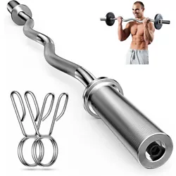 The weight curl bar has a smooth, and well-rounded feel, and it is designed to withstand your heavy training sessions....